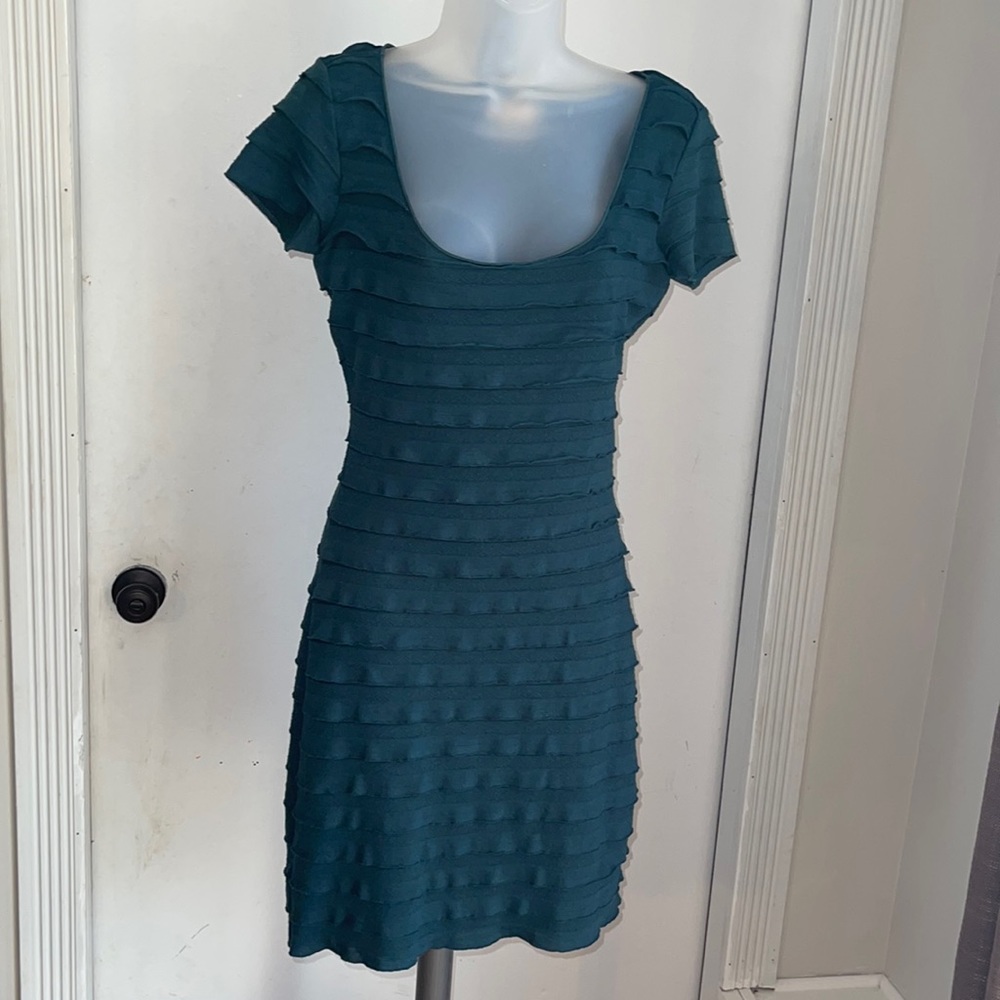 Max Studio Green Ruffle Dress